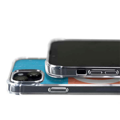 Azerbaijan Flag Distressed iPhone 14 Plus MagSafe Case